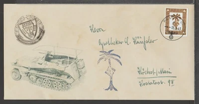✔️ GERMANY 3. Reich WWII FIELDPOST TUNIS 1943 Afrikakorps Rommel REPRODUCTION - Image 1 of 4