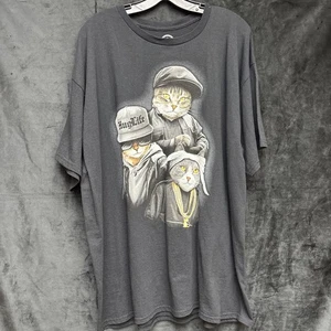 DOM Cat Shirt Herren 2XL Schwarz Kurzarm Hug Life Graffic - Bild 1 von 3