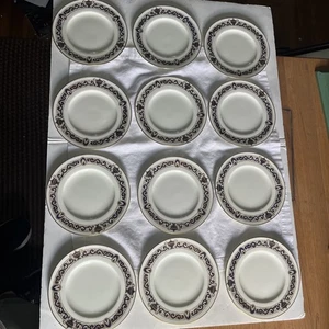 Juego de 12 Platos de Pan Cauldon Ltd 6" Azul Cobalto Dorado Inglaterra T2275 - Imagen 1 de 23
