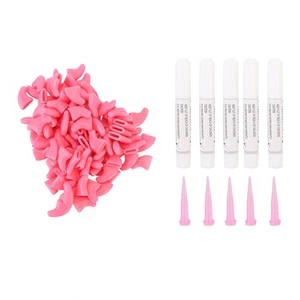 (Light Pink S)100PCS Pet Cat Soft PVC Nail Cover Claw Cap Wrap Grooming TDW - Picture 1 of 10