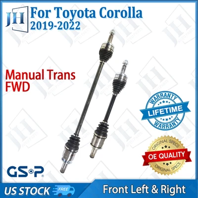 OE Front Pair Left Right CV Axle Shaft Set For 2019-22 Toyota Corolla FWD Manual - Image 1 of 4