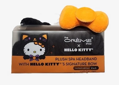 Hello Kitty The Creme Shop Limited Edition Halloween Plush Spa Headband Black - Image 1 of 2
