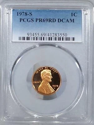 1978 - S  Lincoln Cent - PCGS PR69RD DCAM - Image 1 of 2
