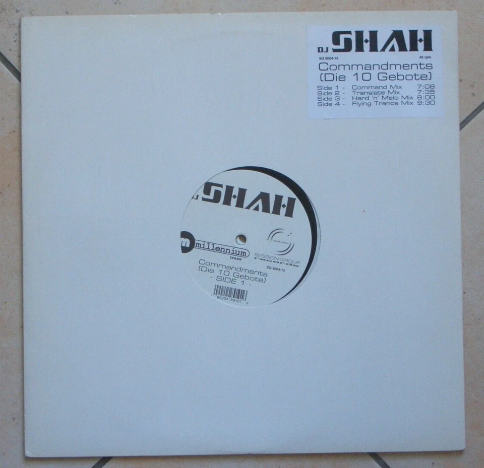 DJ SHAH commandments DOUBLE 12"-VINYL-MAXI rarest Original greatest shape 1999 - Bild 1 von 1