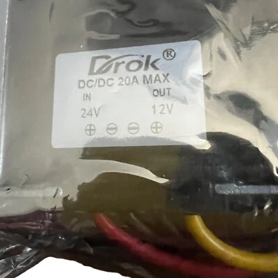 DROK DC-DC 24V to 12V 20A Buck Converter 240W Power Supply Regulator – Sealed - Image 1 of 4