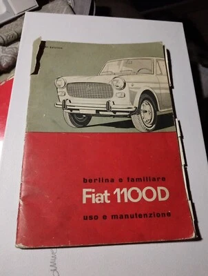 Fiat 1100 D Libretto Uso Manutenzione 1964 Originale  Foto 1 de 2