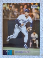 2020 Stadium Club Chrome Refractor George Brett Card # 242 Kansas City Royals 