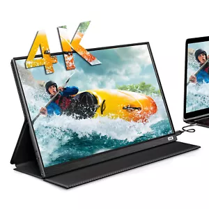 Corprit Portable Monitor 15.6" Ultra HD 4K Dual USB C HDMI Computer LCD Display - Picture 1 of 7