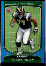 2009 Bowman Chrome Blue Refractor RC /150 #141 Jason Smith (F)  St. Louis Rams