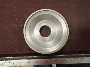 MACHINIST BkCs TOOL MILL Unused Diamond Flair Cup Grinding Wheel 4" D  1 1/4 Cen - Picture 1 of 7