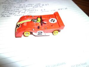afx slot car Red Ferrari 2 Race Ca