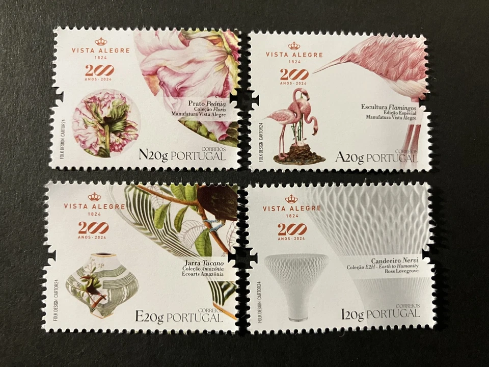 Portugal 2024 - 200 Years Vista Alegre, Luxury Ceramics Industry set MNH - Image 1 of 1