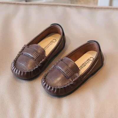 Kids Boys Girls Slip On  Toddlers  Loafers Moccasins Party Dress Boat Shoes US - Image 1 of 4