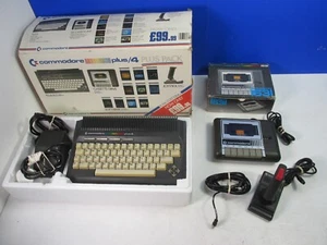 vintage COMMODORE PLUS 4 PACK VIDEO COMPUTER SYSTEM CONSOLE inc GAMES bundle - Picture 1 of 24