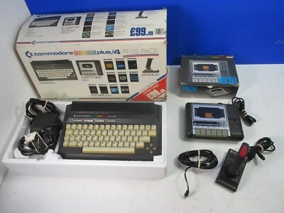 vintage COMMODORE PLUS 4 PACK VIDEO COMPUTER SYSTEM CONSOLE inc GAMES bundle - Image 1 of 4