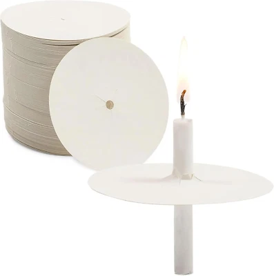 Protetores de gotejamento de vela para vigília à luz de velas (pacote com 3 pol, 200) - Imagem 1 de 4