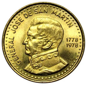 Argentina 100 Pesos coin 1978 KM#82 Jose de San Martín' AU+ (a3) - Picture 1 of 2