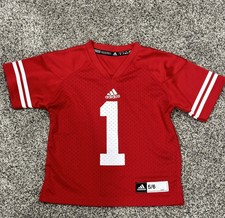 Wisconsin Badgers NCAA Adidas Boys #1 Size 5/6 Red Football Jersey
