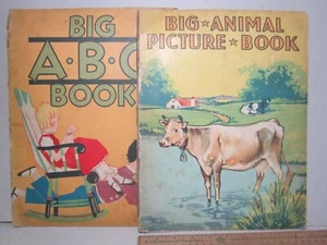 BIG Animal Picture Book + ABC McLoughlin Bros Vintage LITHO Frameable Plates - Picture 1 of 11
