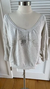 VINTAGE WE ARE REPLAY DEEP V NECK & Deep V Back 1 POCKET COTTON SWEATSHIRT... - Picture 1 of 12