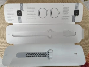 New Apple Watch Nike One Half Sport Pure Platinum Band Only Watch Not Included - Picture 1 of 10