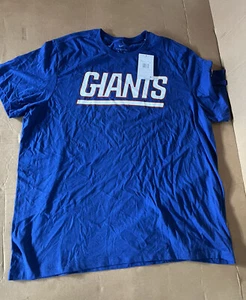 Nike New York Giants T Shirt NFL Mens Size XXL Blue Short Sleeve NY Logo Dri Fit - Picture 1 of 6