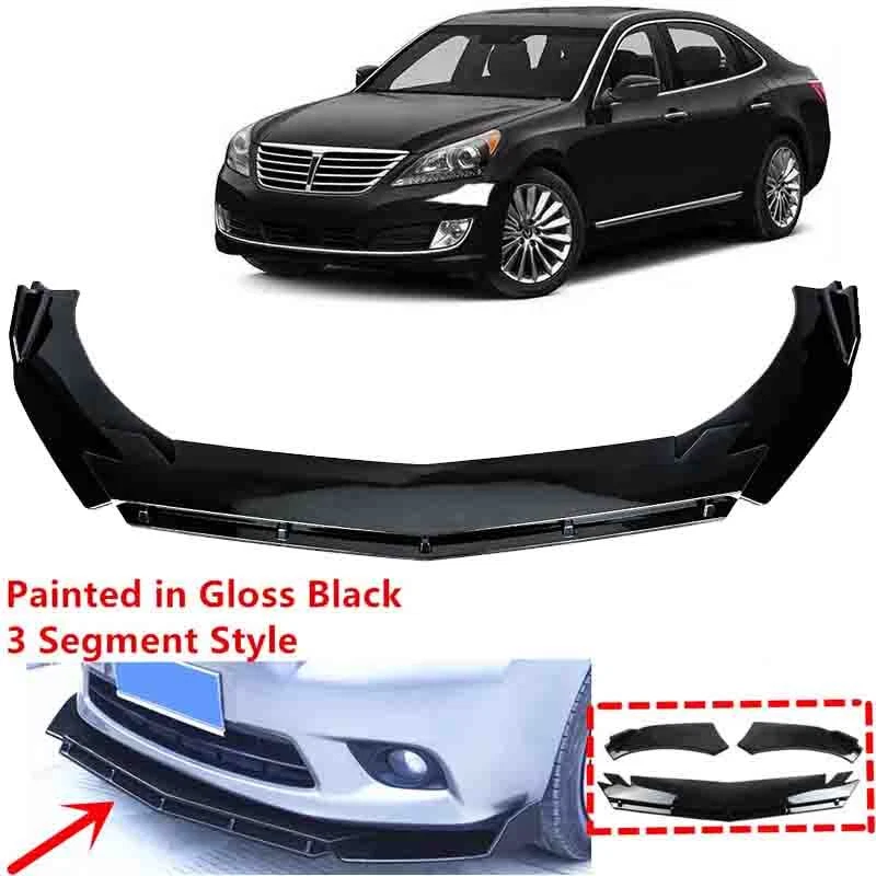 Add-on For Hyundai Equus 2011-2016 Front Bumper Lip Spoiler Splitter Body Set - Изображение 1 из 4