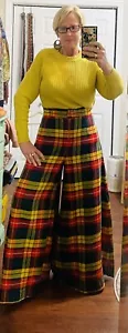 Vintage Elephant Bell Bottom Wool Blend Union Made 1970’s Plaid Pants Size 8? * - Bild 1 von 21