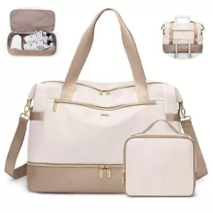 Travel Duffel Bags for Women Weekender Bags with Shoe Compartment Carry on Ov... - Picture 1 of 8