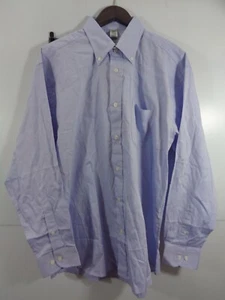 EDWARDS SIGNATURE Men's Pinpoint Oxford Shirt Powder Blue Size Large NWT Formal - Picture 1 of 4