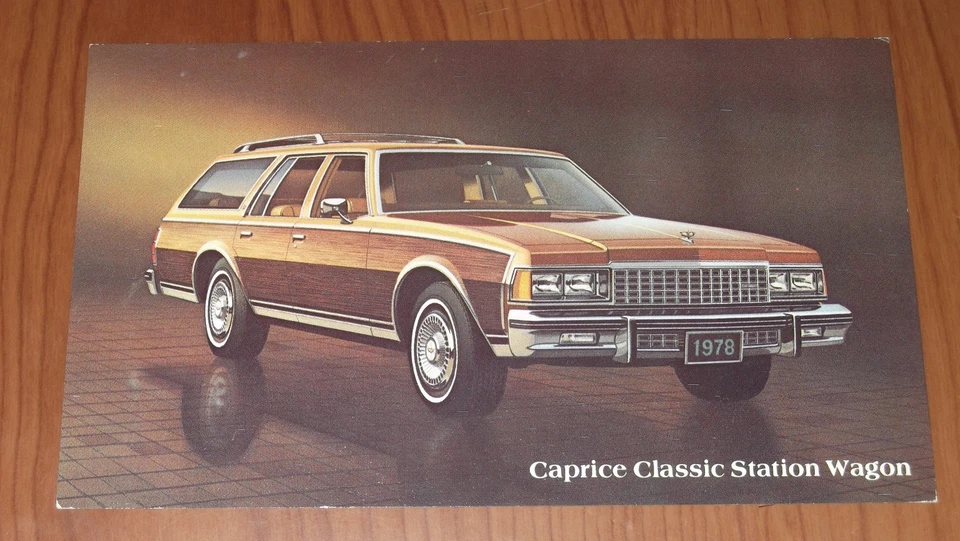 1978 CHEVY CAPRICE КЛАССИЧЕСКИЙ УНИВЕРСАЛ ОРИГИНАЛЬНЫЙ НОВЫЙ ИЗ СТАРЫХ ЗАПАСОВ ДИЛЕР ПРОМО ОТКРЫТКА ФОТО 78★★ - Изображение 1 из 1