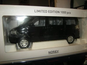1:18 Norev VW T5 Multivan 2003 black/negro en embalaje original edición limitada - Imagen 1 de 1