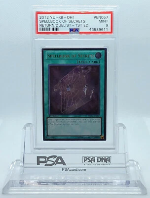 YUGIOH 1ST ED REDU-EN057 SPELLBOOK OF SECRETS ULTIMATE RARE PSA 9 MINT #43589611 - Image 1 of 3