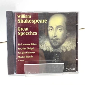 William Shakespeare Great Speeches CD Audiobook Olivier/Gielgud/Guinness/Brando - Imagen 1 de 2