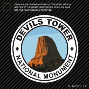 Devils Tower National Monument Sticker Die Cut Vinyl travel hike camp wyoming wy - Bild 1 von 1