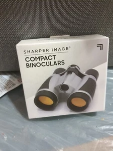 Compact Binoculars RubyCoated Glare-Free Optics w/Strap & Case Sharper Image New - Picture 1 of 6