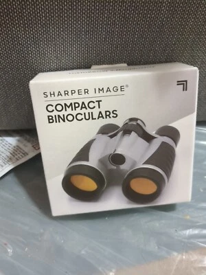 Compact Binoculars RubyCoated Glare-Free Optics w/Strap & Case Sharper Image New - Image 1 of 4