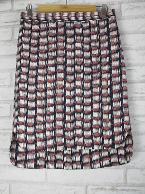 Cos Woman's Skirt Sz 36 High low hem Black, white, red print Elastic waist - Image 1 of 4