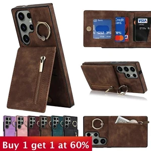 Phone Stand Case For iPhone 16 Pro Max 15 14 13 12 11 X XR Flip Leather Wallet - Picture 1 of 11