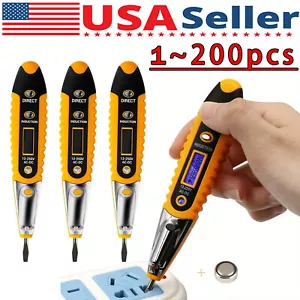 Voltage Electric Tester Volt Detector Test Pen AC DC Non-Contact Sensor 12-1000V - Picture 1 of 21