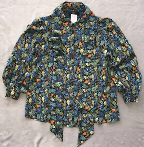 Max Mara Weekend womens Silk Multicolor Floral Shirt Blouse size 4 (38) - Picture 1 of 8