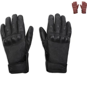 Spada Wyatt CE WP Leather Motorcycle Gloves Thermal Long Cuff Motorbike Glove - Picture 1 of 15