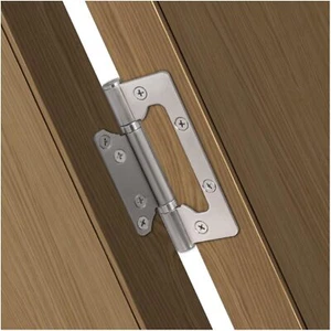 6 Pack Non-Mortise Door Hinges 4"/3"/2.5" Stainless Steel Easy Install Silver - Picture 1 of 4