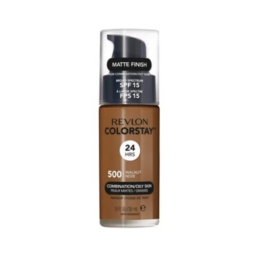 500 Walnut 30ml/1oz Revlon Colorstay 24-Hour Foundation Combo/Oily Skin SPF 15 - Image 1 of 1