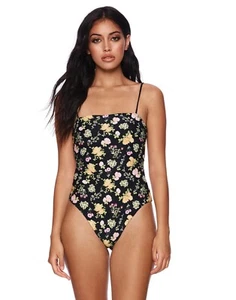 NUEVO SIN ETIQUETAS Traje de baño de una pieza Beach Bunny para mujer Luna negro floral talla XS - Imagen 1 de 10