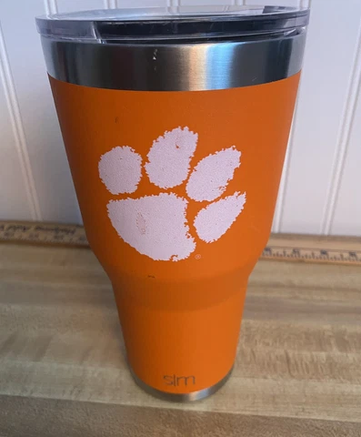 Preowned "Simple Modern"  Clemson Tigers. 30 oz. Tumbler..Clean with Top Cover