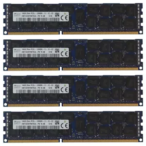 64GB Kit 4X 16GB DELL POWEREDGE M520 M620 M610x M820 M915 R415 C6220 Memory Ram - Picture 1 of 1