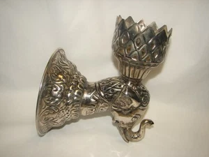 Vintage Handcrafted Elephant Wall Sconce that holds one Candle - Picture 1 of 5