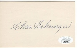 Charlie Gehringer Signed Autographed Index Card Tigers HOFer JSA AR13001 - Picture 1 of 2