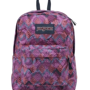 Jansport Superbreak Multi Diamond Arrows Backpack School Bag NWT - Picture 1 of 6